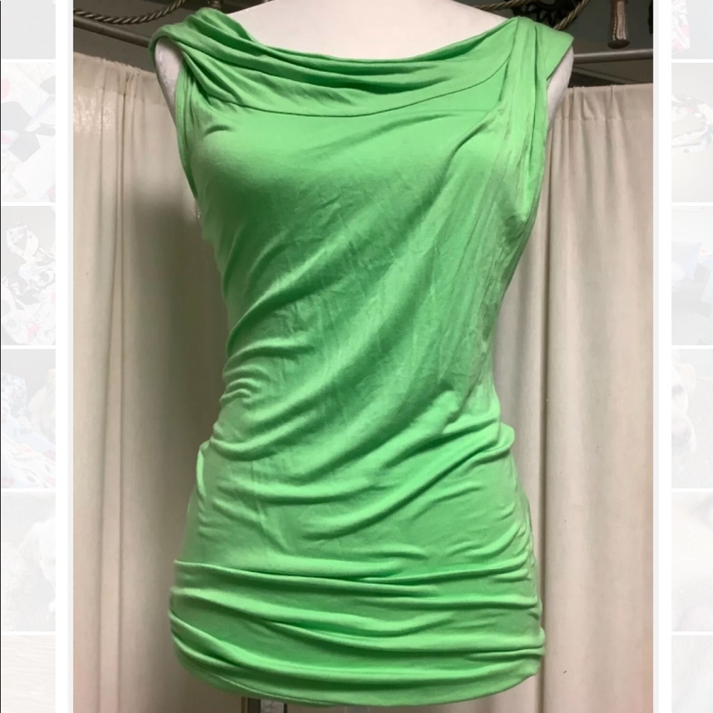 New With Tags Elie Tahari Gwen Knit green tank top, size Medium.